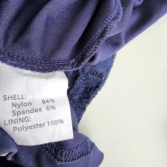 DressyStar Womens Halter Floral Lace Hi-Lo Party Dress Navy M Blue Sleeveless - Picture 14 of 14